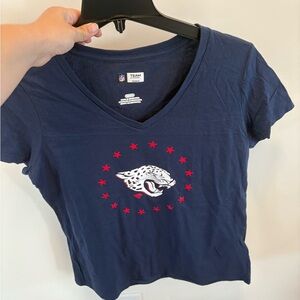 Jacksonville Jaguars Navy Blue Women's Short Sleeve Tee